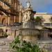 Park with a fountain in Noto city