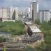 Строящийся автомобильный мост Мосфильмовской улицы через реку Раменку в городе Москва