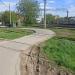 Пешеходный переход через железнодорожные пути в городе Москва