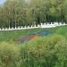 Клумба с изображением искусственного спутника Земли в городе Калуга