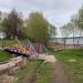 Деревянный мост через ручей в городе Калязин