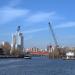 Строящийся автомобильный мост через реку Москву в городе Москва
