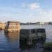 Опоры старого железнодорожного моста в городе Выборг