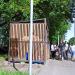Контейнерная площадка для сбора твёрдых бытовых отходов в городе Москва