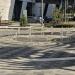 Dry deck fountain in Moscow city