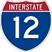 Interstate 12 in Baton Rouge, Louisiana city