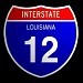 Interstate 12 in Baton Rouge, Louisiana city