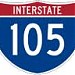 I-105 Century Freeway in Los Angeles, California city