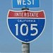 I-105 Century Freeway in El Segundo, California city