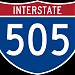 Interstate 505 in Vacaville, California city