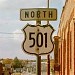 US-501 in Durham, North Carolina city