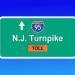 Interstate 95 (New Jersey Turnpike - Toll Road) in Newark, New Jersey city