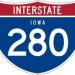 Interstate 280 (Illinois) in Davenport, Iowa city