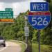 Interstate 526 - Mark Clark Expressway in North Charleston, South Carolina city