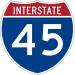 Interstate 45 (I-45 )/ U.S. Route 190 in Dallas, Texas city