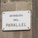Avenida del Paralelo en la ciudad de Barcelona