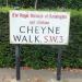 Cheyne Walk in London city
