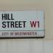 Hill Street in London city