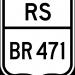 Rodovia BR-471 na Santa Cruz do Sul city