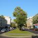 Leszno Street in Warsaw city