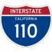 Interstate 110 (I-110) Harbor Freeway in Carson, California city