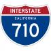 Interstate 710 Seaside Freeway in Los Angeles, California city