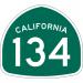 SR 134 Ventura Freeway in Los Angeles, California city
