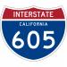 I-605 San Gabriel River Freeway in Irwindale, California city