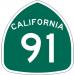 SR 91 Gardena Freeway in Los Angeles, California city