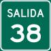 Exit 38 in Vega Baja city