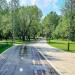 Велодорожка в парке «Братеевская пойма» в городе Москва