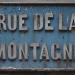Rue de la Montagne dans la ville de Charleroi