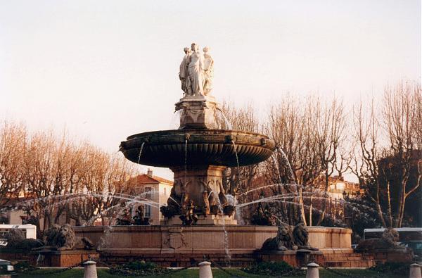 fountain of rotonde, , place du General De Gaulle, Aix en 