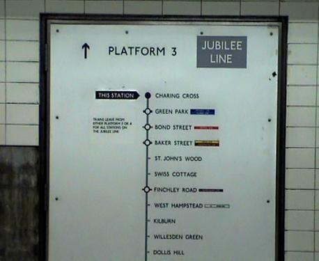 Charing Cross Tube Station London