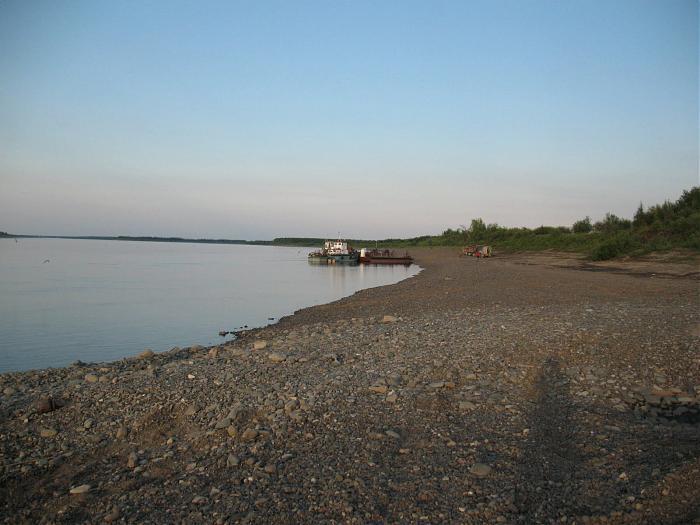 Ferry Slip in the left bank of Aldan RIver