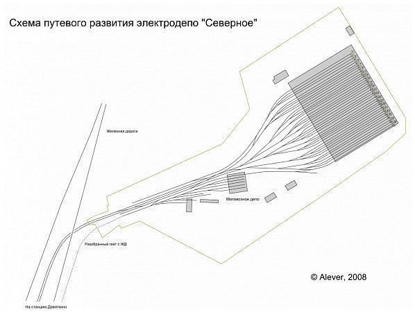 Схема депо метро