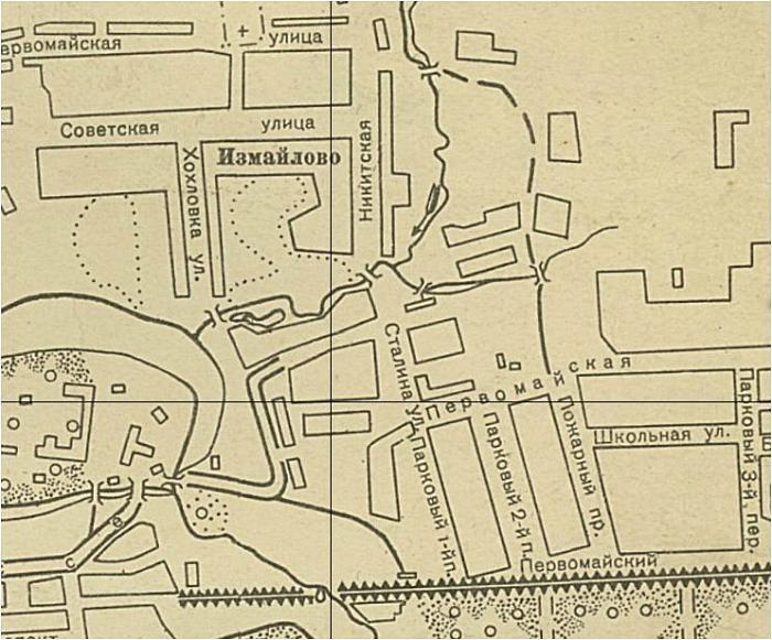 Старая карта измайлово
