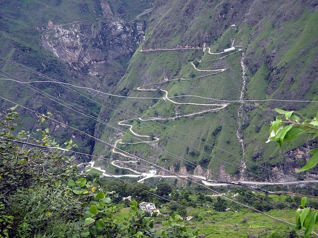 Zig-zag road