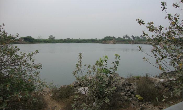 quarried pond near Thaambaram Hill - Chennai