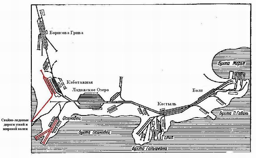 Карта схема ладожского озера