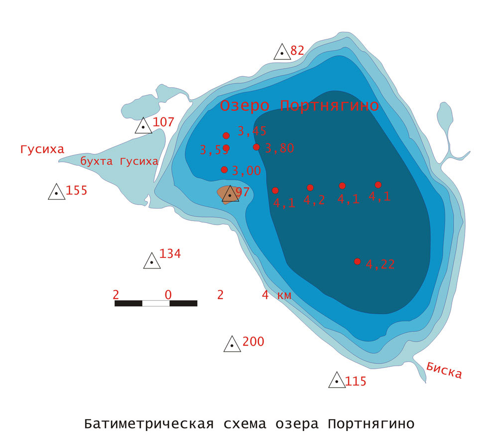 Озеро условное. Урез воды. Озеро Портнягино. Отметка уреза воды. Что такое урез воды озера.