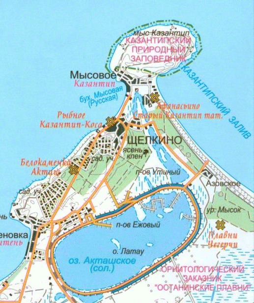 Мысовое крым карта