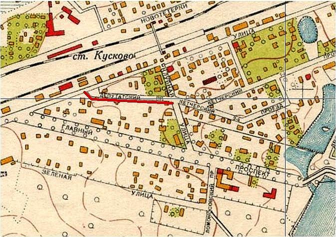 Старая карта новогиреево