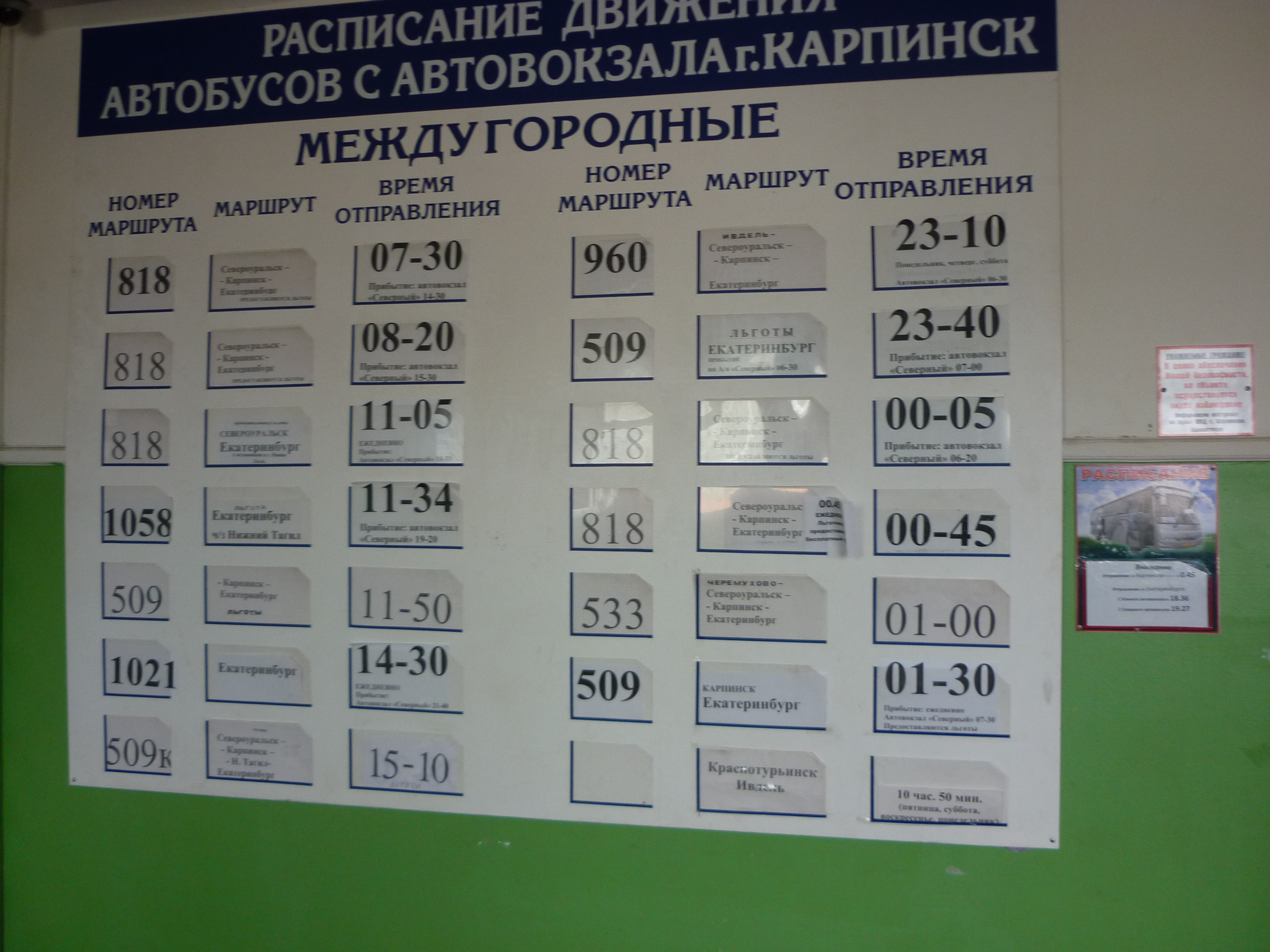 Североуральск краснотурьинск расписание