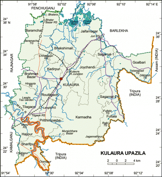 Kulaura Upazila HQ | township, subdistrict, fourth-level administrative ...