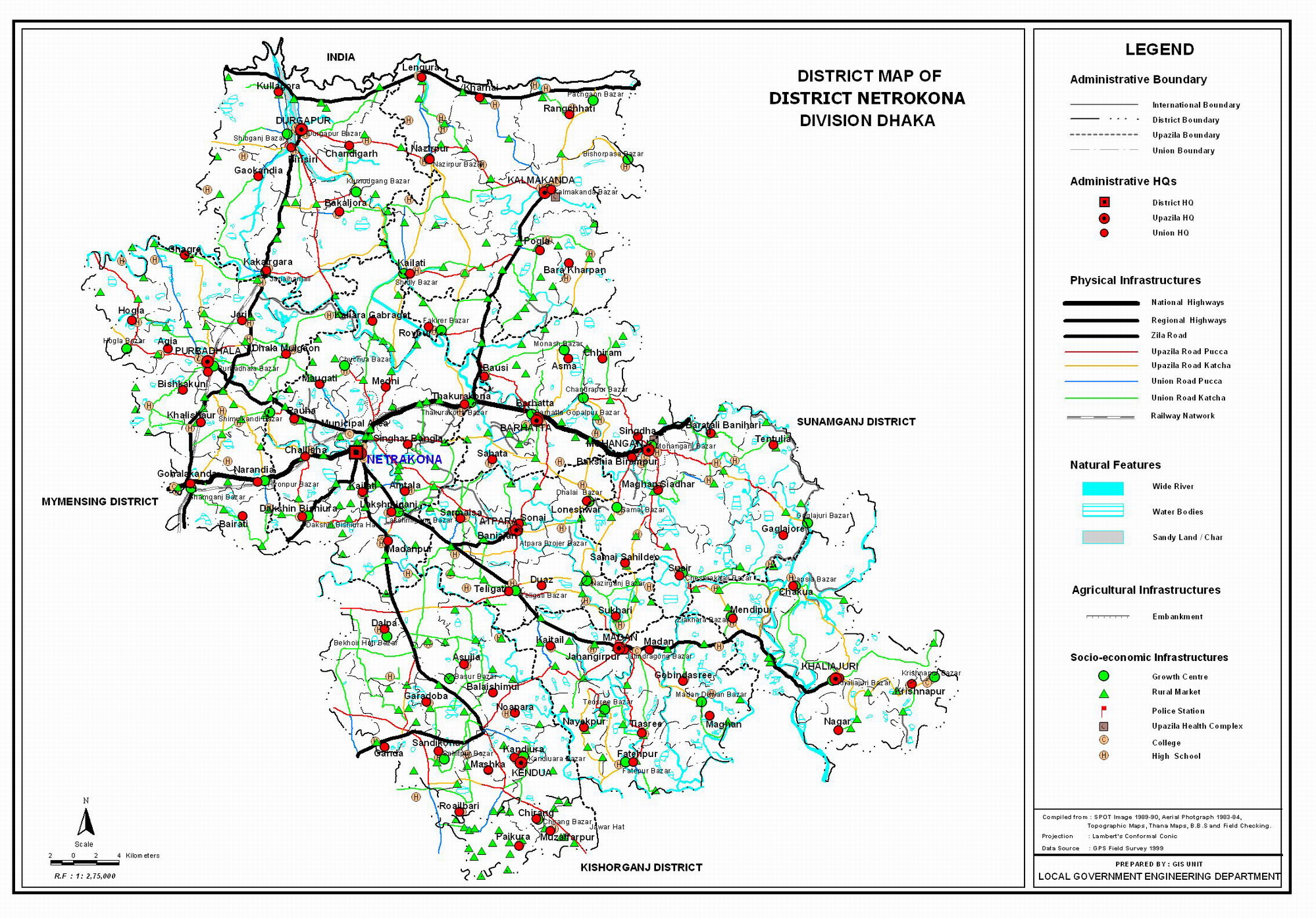 Netrokona District Town | city, third-level administrative division ...