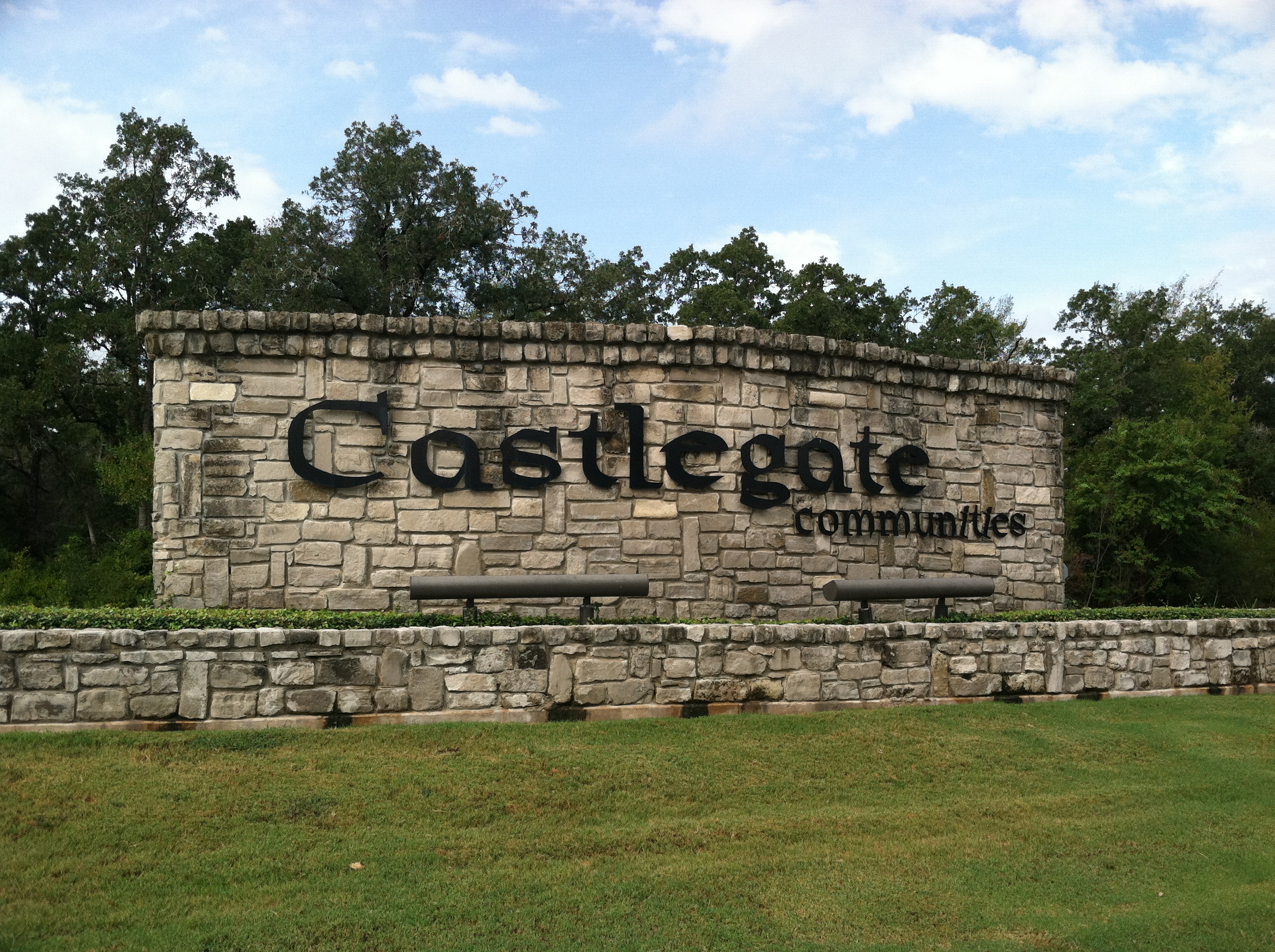 Castlegate Subdivision Main Entrance and Offices - College Station, Texas