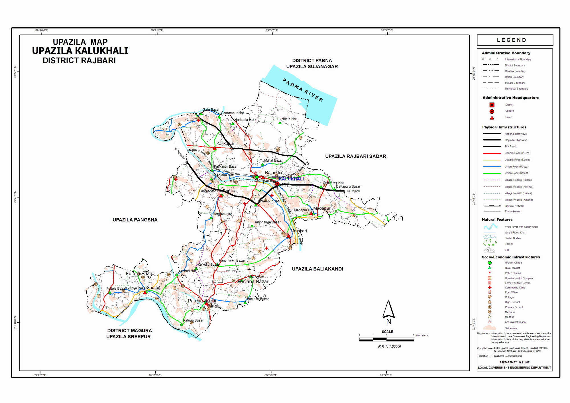 Kalukhali Upazila HQ | village, township, subdistrict, fourth-level ...