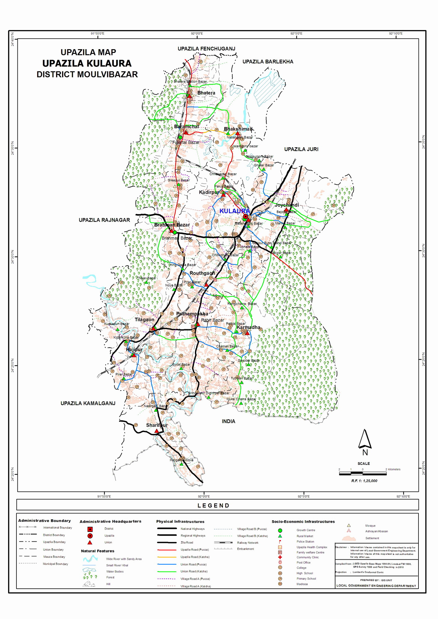 Kulaura Upazila HQ | township, subdistrict, fourth-level administrative ...