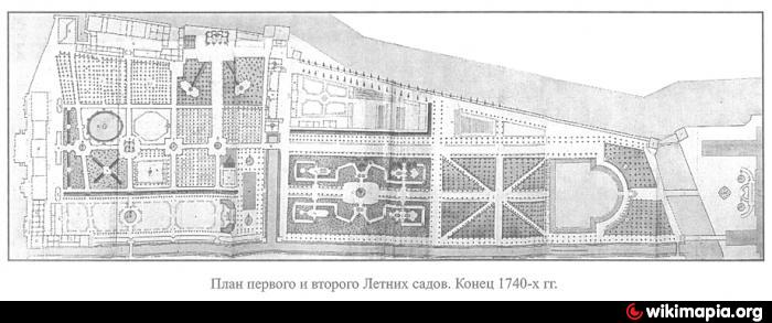 Летний сад в санкт петербурге схема сада